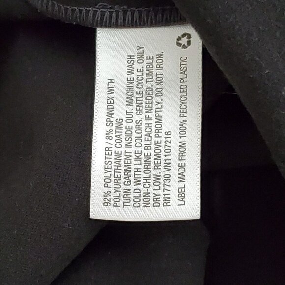 A New Day Womans XXL Shiny Black Faux Leather Leggings Polyester Spandex Blend - Picture 5 of 5